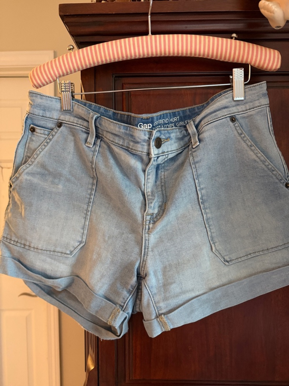 GAP Factory Light Blue Denim Girlfriend Shorts